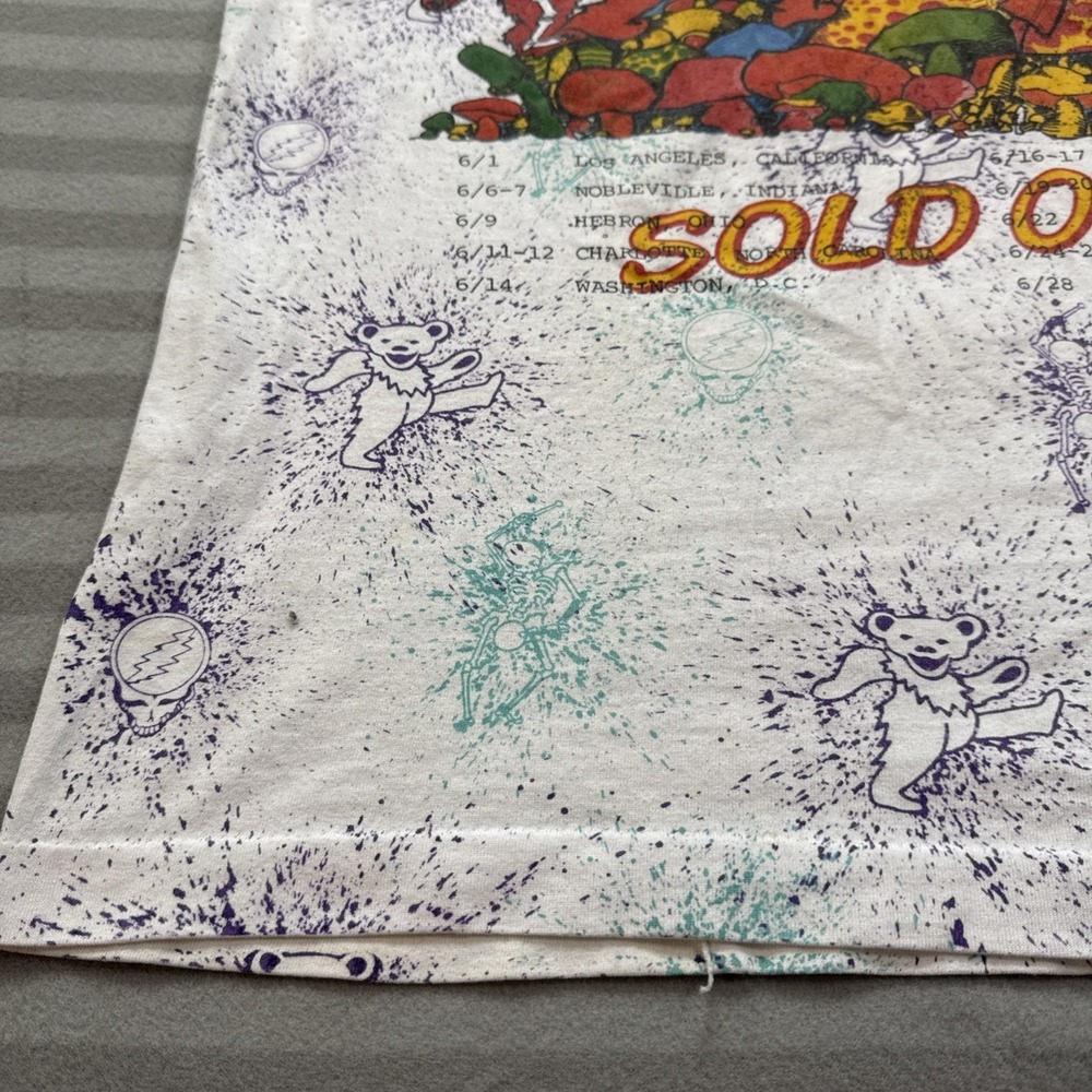 Vintage 1991 Grateful Dead Without A Net Operation Dead Tour shirt Size XL 23x26 - Picture 13 of 16